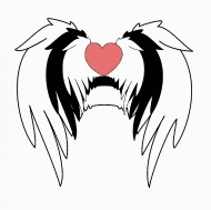 190x189 Angel Wings With Heart Jesus Love Cartoon Iphone Case - Jesus Cartoon Drawing