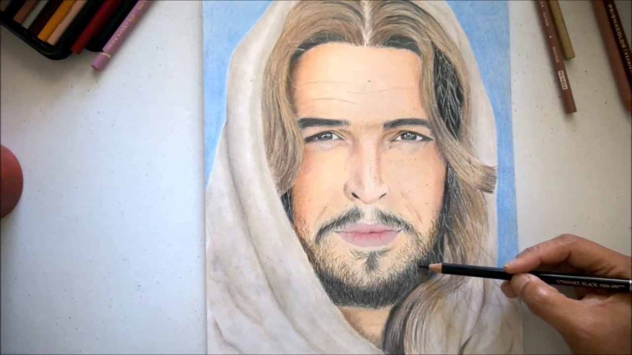 1280x720 drawing son of god actor as jesus christ - Jesus Christ Drawing