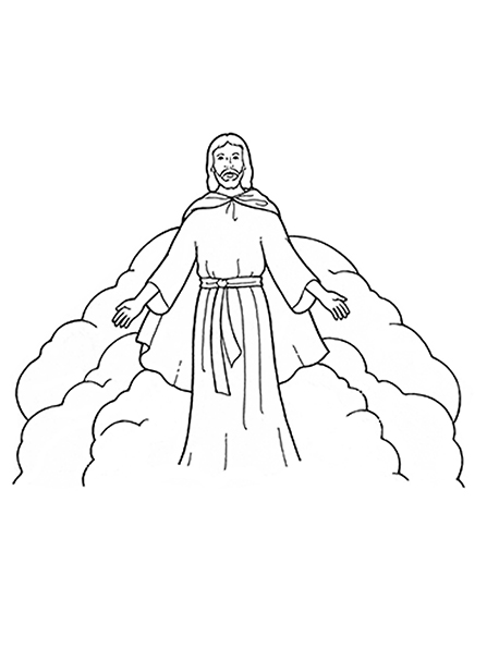 447x596 Jesus Christ's Second Coming - Jesus Christ Drawing Black And White