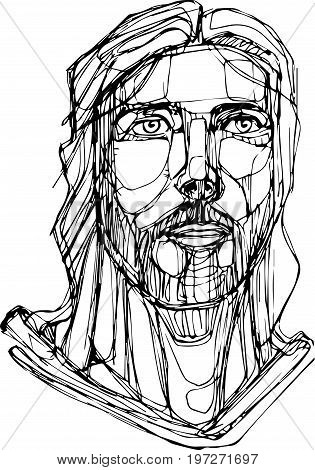 Jesus Christ Drawing Black And White at PaintingValley.com | Explore ...