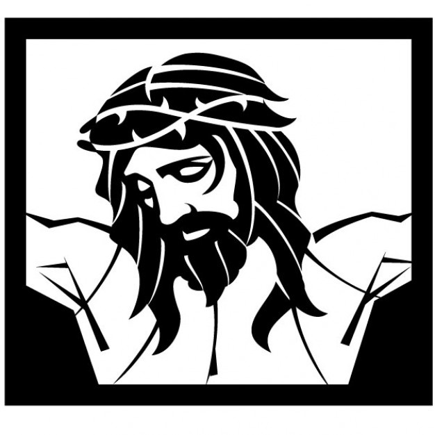 626x626 Jesus Christ Vector Vectors, Photos And Free Download - Jesus Christ Drawing Black And White