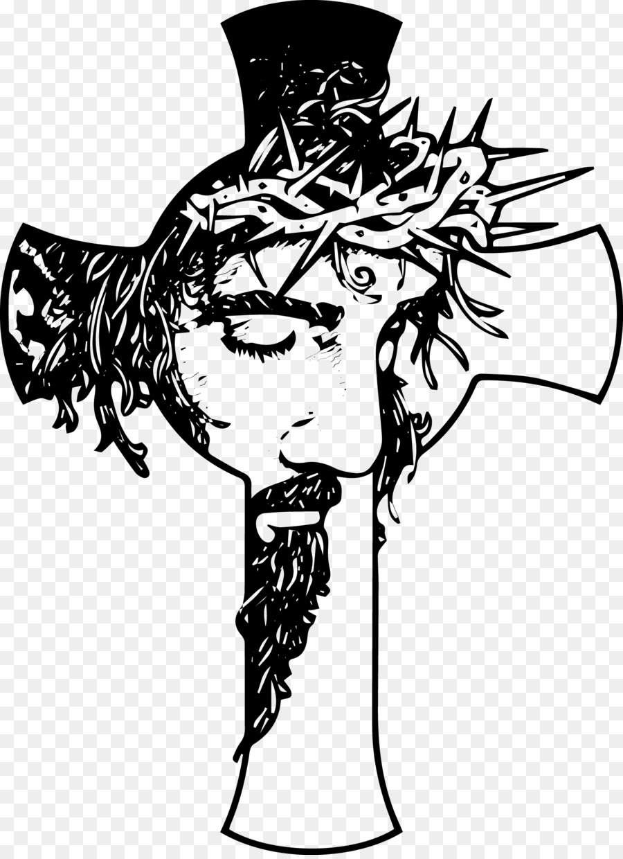 jesus christ drawing black and white 7