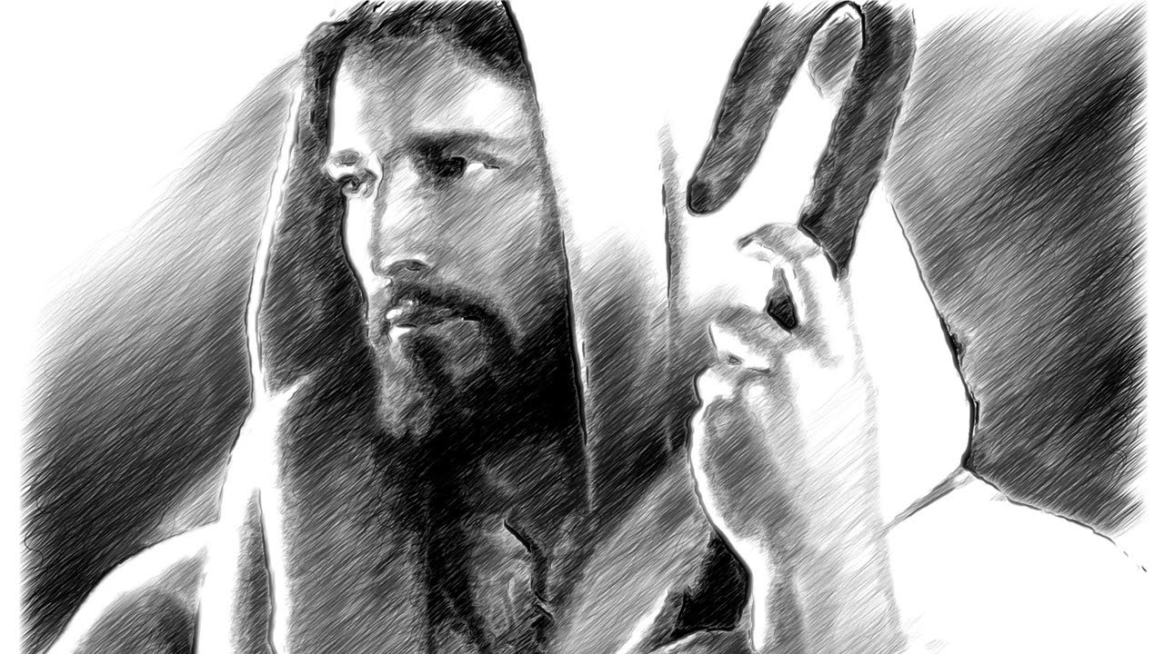 Jesus Christ Drawing Black And White at Explore