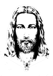 176x250 Detailed Drawing Of Jesus Christ Sticker - Jesus Christ Drawing Images