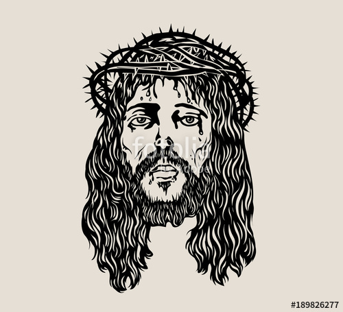 Jesus Christ Face Drawing at PaintingValley.com | Explore collection of ...