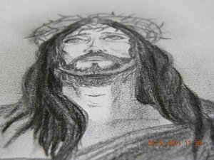 300x225 Christ Face Drawings Fine Art America - Jesus Christ Face Drawing