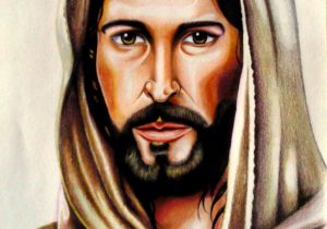 300x210 Colour Pencil Drawing Of Jesus Christ - Jesus Christ Face Drawing