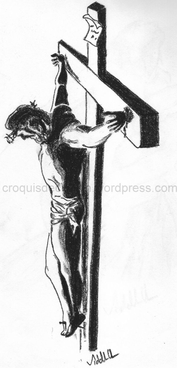 600x1242 Sketch Of Jesus On The Cross Pencil Sketches Jesus Drawings - Jesus Christ On The Cross Drawings