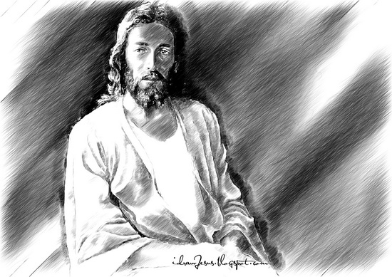 550x389  - Jesus Christ Pencil Drawing