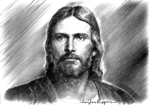 520x368  - Jesus Christ Pencil Drawing