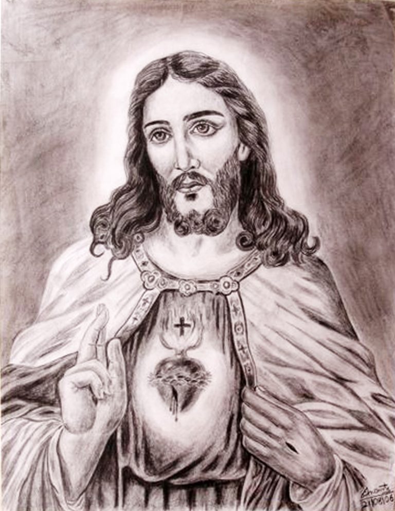 Jesus Christ Pencil Drawing at Explore collection