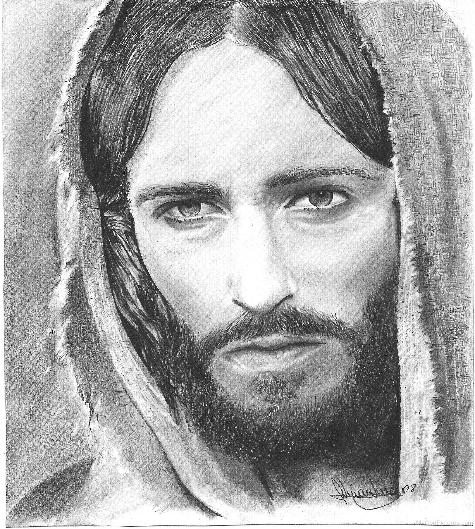 Jesus Christ Pencil Drawing at PaintingValley.com | Explore collection ...