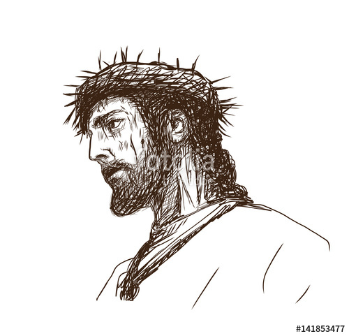 Jesus Crown Of Thorns Drawing at PaintingValley.com | Explore ...