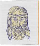 163x186 Jesus Face Crown Of Thorns Drawing Digital Art - Jesus Crown Of Thorns Drawing