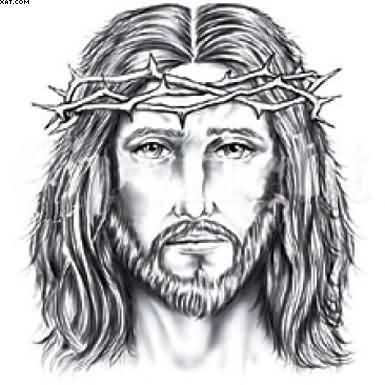 385x385 Jesus With Crown Of Thorns Tattoo Design Tommy Tats Thorn - Jesus Crown Of Thorns Drawing