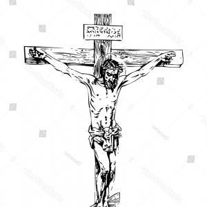 300x300 jesus christ crucifixion hand drawing geekchicpro - Jesus Crucifixion Drawing