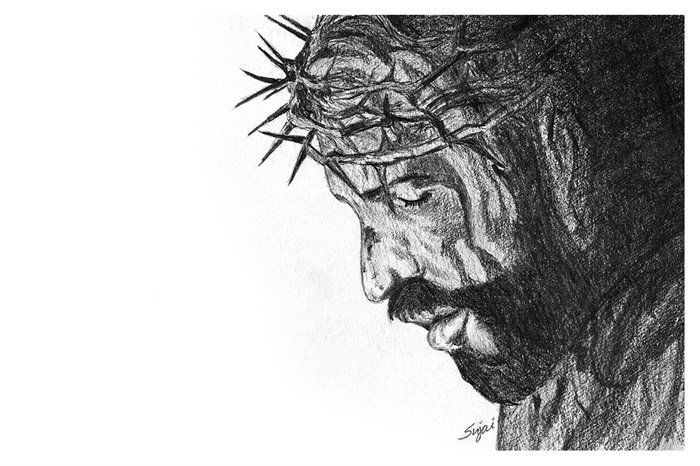 700x466 Drawings - Jesus Crucifixion Drawing