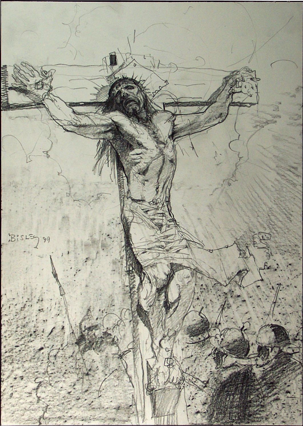 1061x1489 passion of the christ in pencil crucifixion rough sketch - Jesus Crucifixion Drawing