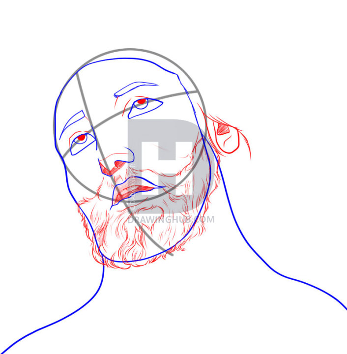 706x720 How To Draw Jesus, Step - Jesus Drawing