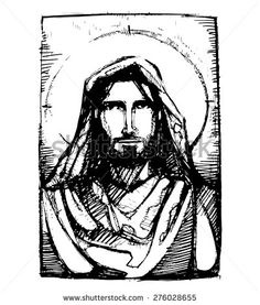 236x277 Best Drawing Of Jesus Images Catholic Art, Catholic, Mosaics - Jesus Drawing