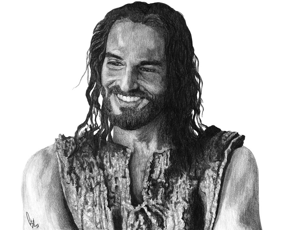 900x733 Jesus Smiling Drawing - Jesus Drawing