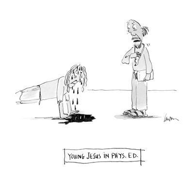 400x400 Young Jesus In Phys Ed - Jesus Drawing Cartoon