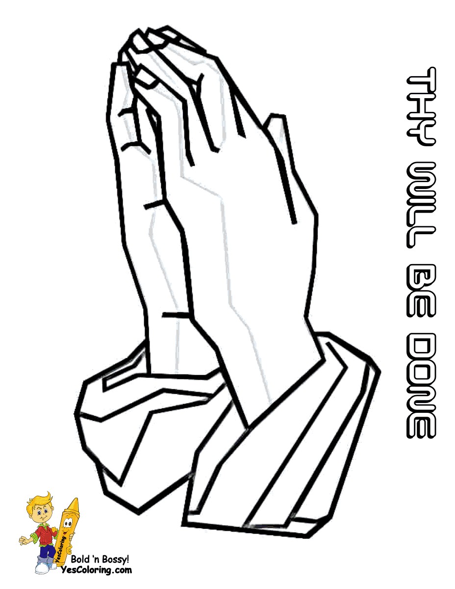 928x1200 Praying Hands Coloring - Jesus Drawing Easy