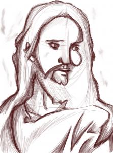 222x302 How To Draw Jesus Christ, Step - Jesus Drawing Pictures