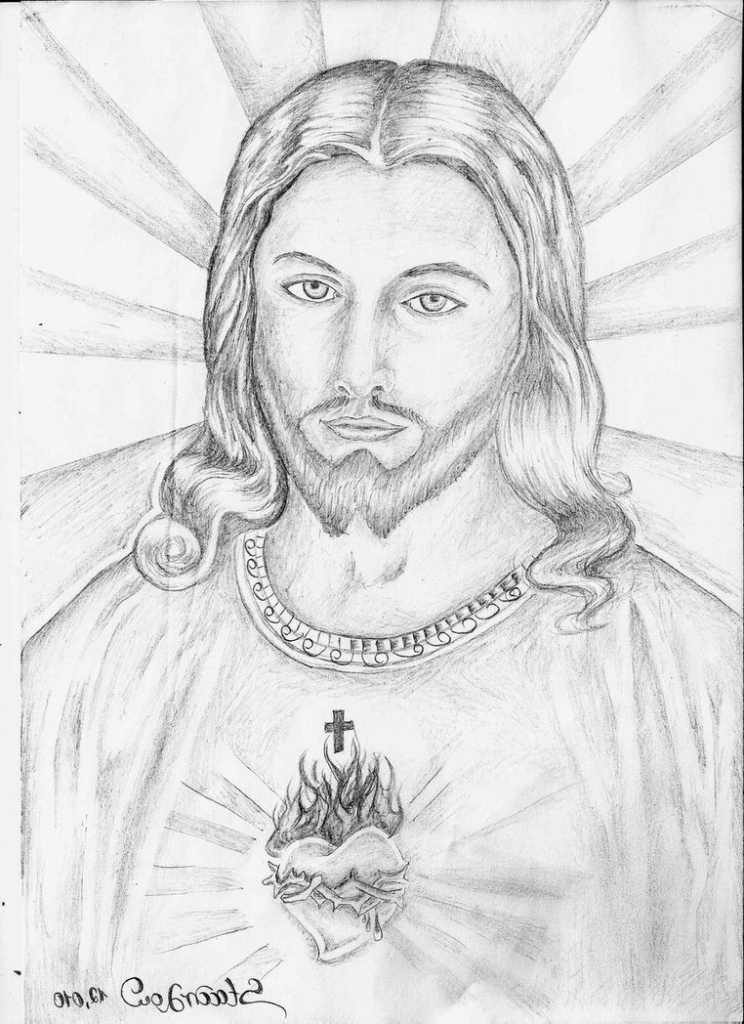 744x1024 smartness jesus drawing pictures pencil art gallery - Jesus Drawing Pictures