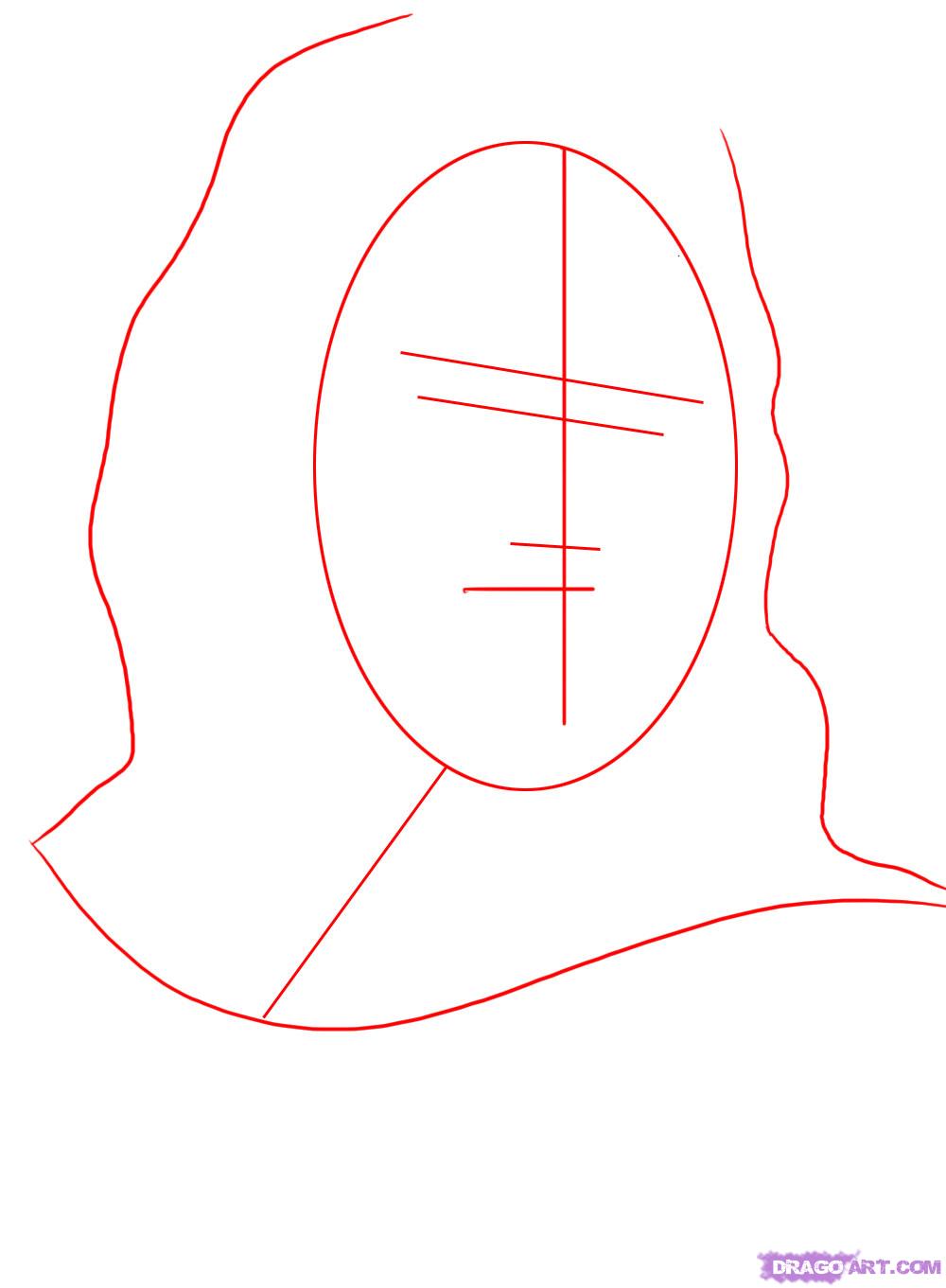 1000x1361 How To Draw Jesus Christ, Step - Jesus Drawing Step By Step