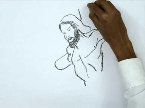 480x360 Step - Jesus Drawing Step By Step