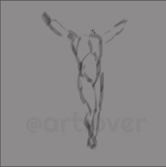 541x544 Crucifixion Of Lord Jesus Drawing Painting Process Steemit - Jesus Drawing Step By Step