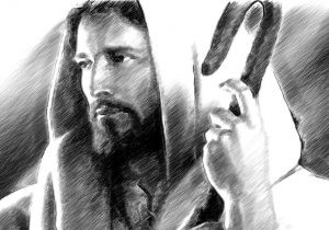 300x210 Pencil Sketches Of Jesus Beautiful Jesus Face Pencil Drawing - Jesus Face Pencil Drawing