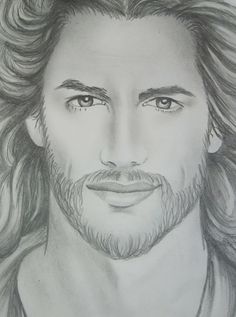 236x317 Best God's Face Sketches In Black White Images In Face - Jesus Face Pencil Drawing