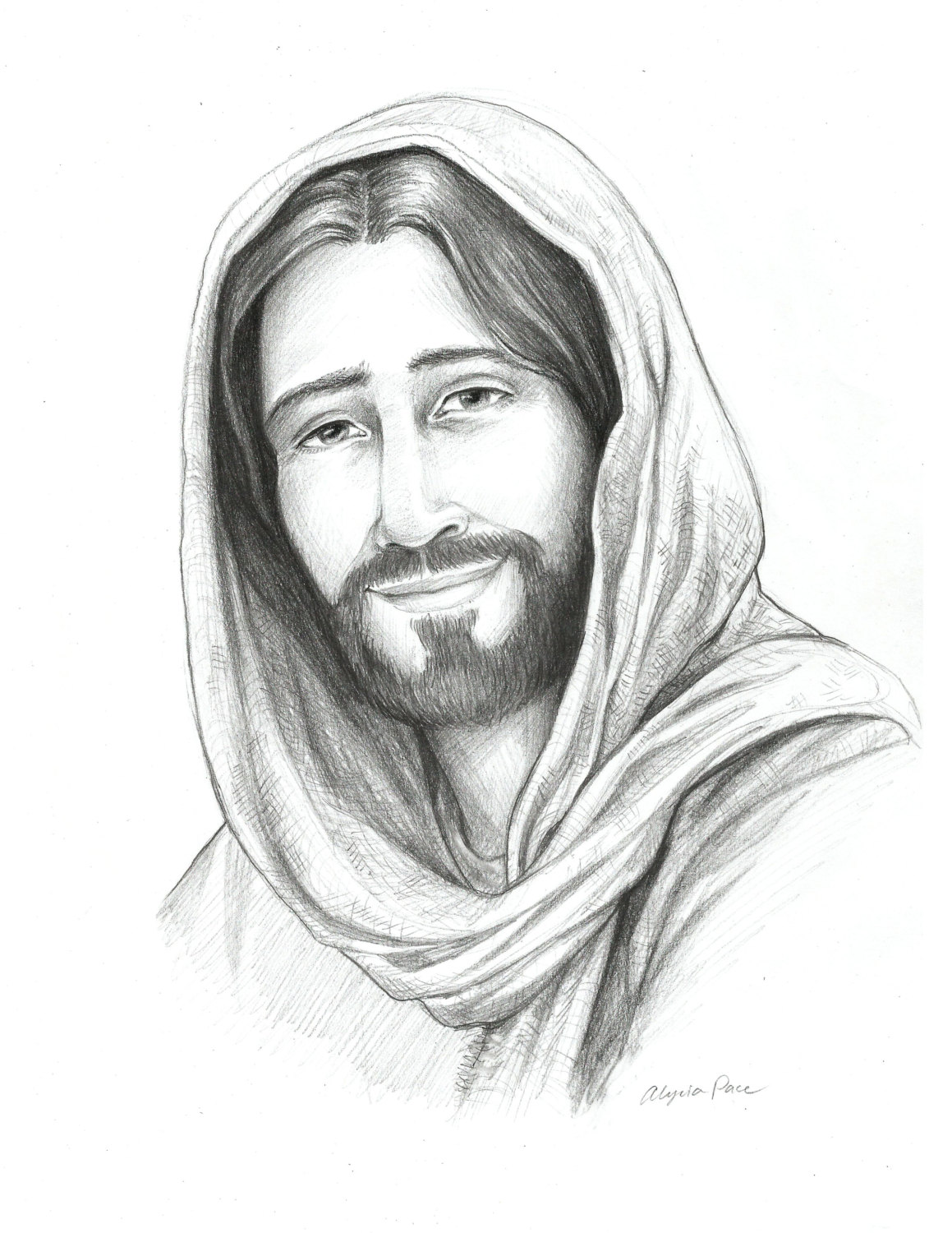 Face Jesus Easy Drawing