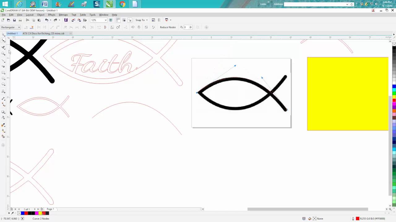 1280x720 Corel Draw Tips Tricks Making A Faith Jesus Fish Part - Jesus Fish Drawings