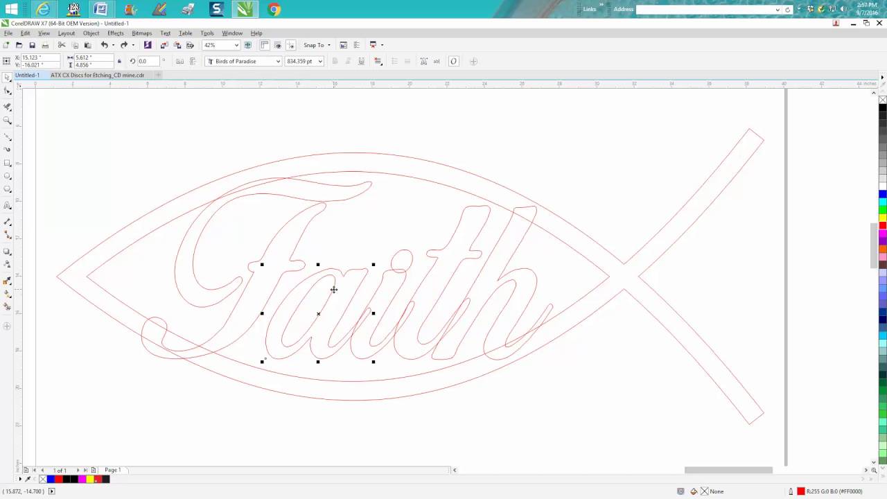 1280x720 Corel Draw Tips Tricks Making A Faith Jesus Fish Part - Jesus Fish Drawings