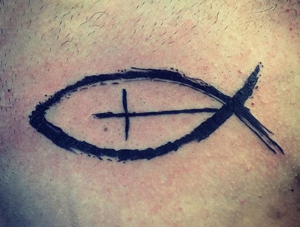 600x454 top best symbolic tattoos for men - Jesus Fish Drawings