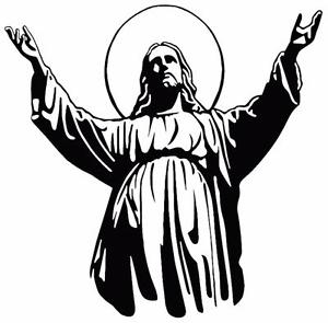 300x295 Jesus Hands Out Picture Wall Art Vinyl Decals Car Window Jesus - Jesus Hands Drawing