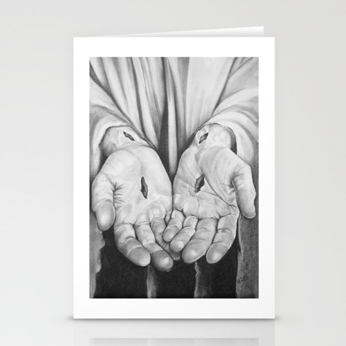 700x700 Jesus Hands Stationery Cards - Jesus Hands Drawing