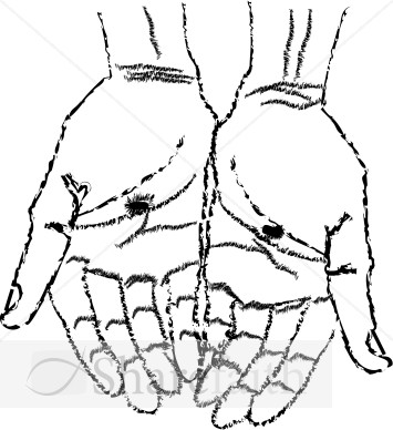 355x388 clipart jesus outstretched hands - Jesus Hands Drawing