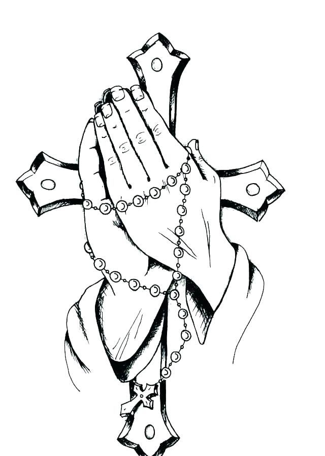 640x899 Coloring Pages Praying Hand Coloring - Jesus Hands Drawing