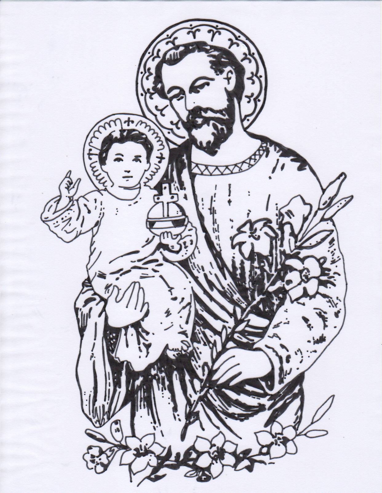 Jesus Line Drawing at PaintingValley.com | Explore collection of Jesus ...