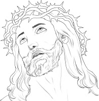 196x200 Welcome Art Line Drawing How To Draw Mary - Jesus Line Drawing