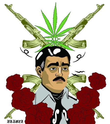 450x505 Jesus Malverde - Jesus Malverde Drawing