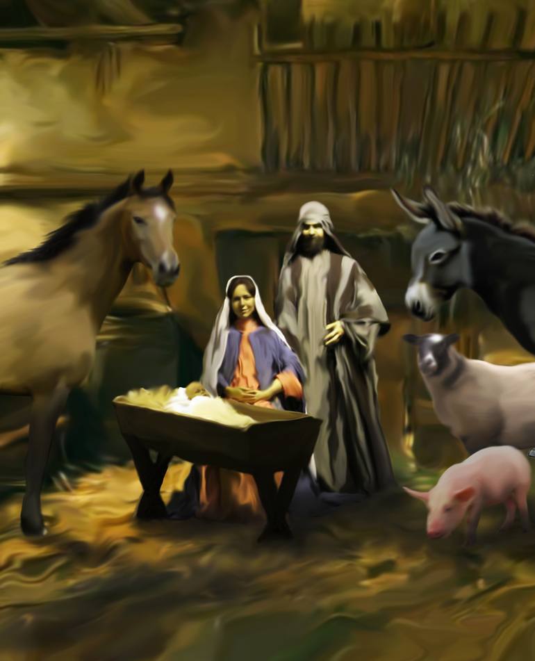 770x951 Christian Mythology For Kids - Jesus Manger Drawing