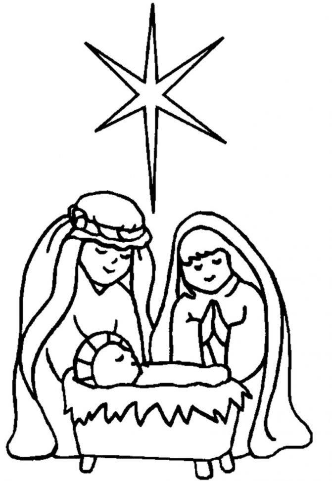 671x973 free coloring pages baby jesus in a manger lovely christmas manger - Jesus Manger Drawing