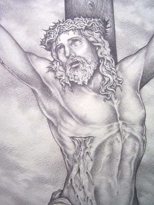 600x800 Pencil Drawing Of Jesus On The Cross - Jesus On Cross Pencil Drawing