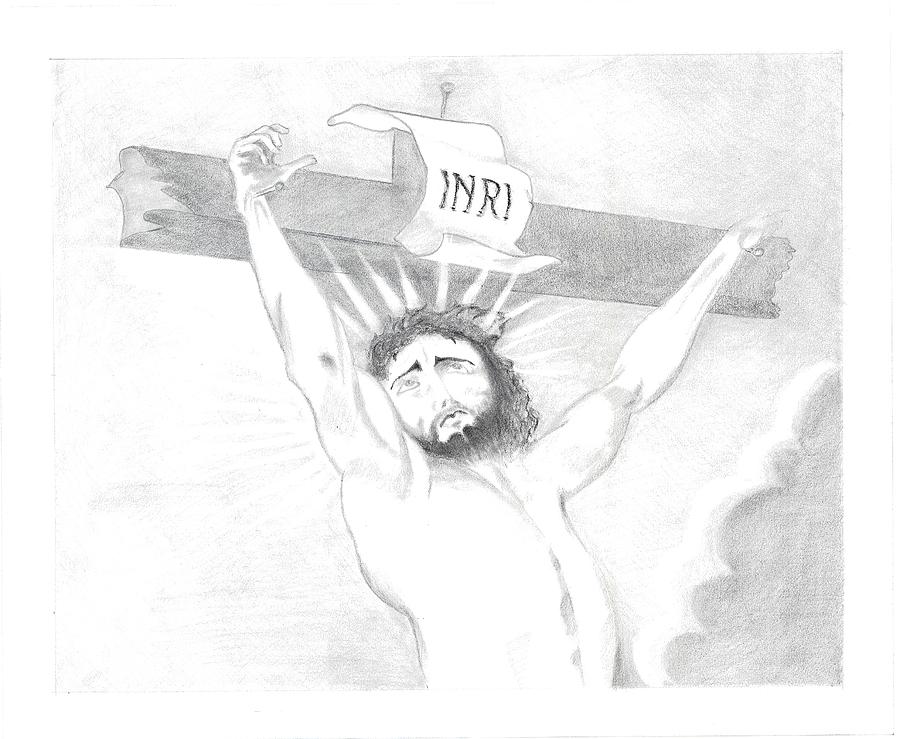 900x739 Jesus On The Cross Drawing - Jesus On The Cross Drawing