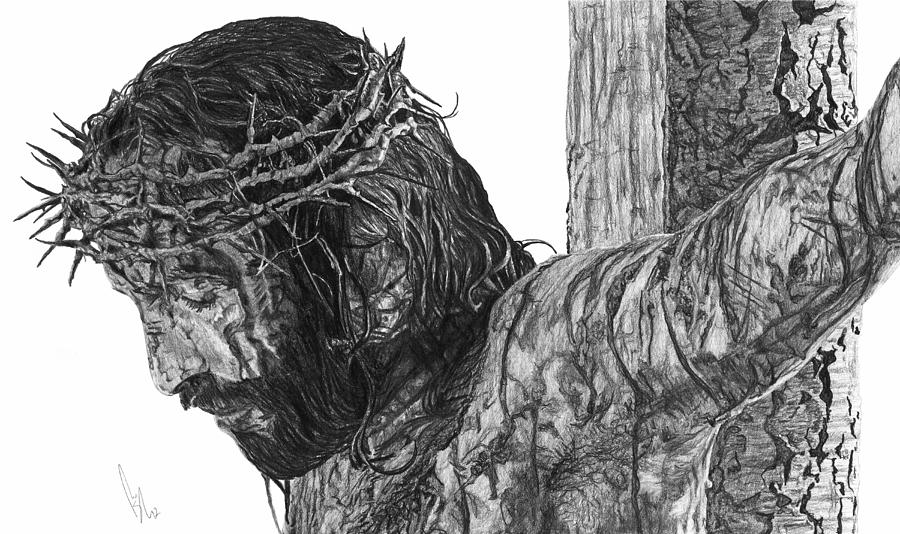 900x534 The Cross Drawing - Jesus On The Cross Drawing